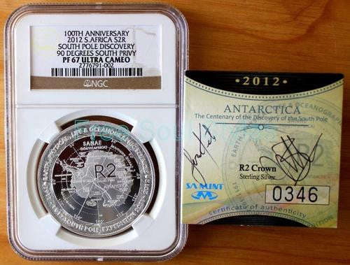 LIMITED TIME OFFER! Ultra Rare 2012 South Pole Discovery Over Struck 90 Degrees NGC PF67UC
