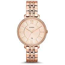 FOSSIL Jaqueline Rose Dial Rose Gold-plated Ladies Watch ES3546