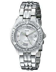 **FREE SHIPPING IN STOCK**GUESS Ladies G75511M Mid-Size Sporty Chic Crystal-Accented Silver-Tone ...
