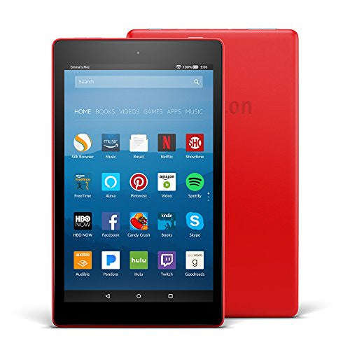 **FREE SHIPPING IN STOCK**Fire HD 8 Tablet with Alexa, 8" HD Display, 16 GB, Punch Red - with Spe...