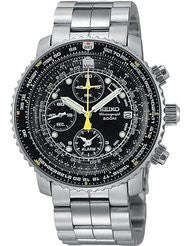 Seiko Men's SNA411 Flight Alarm Chronograph Watch**FREE SHIPPING**