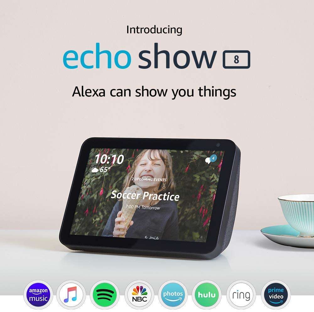 *FREE SHIPPING IN STOCK*Echo Show 8 - HD 8" smart display with Alexa - Charcoal