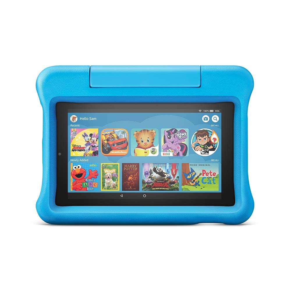 Fire 7 Kids Edition Tablet 16 GB, Blue Kids Case 9th generation 2019 release**FREE SHIPPING IN ST...