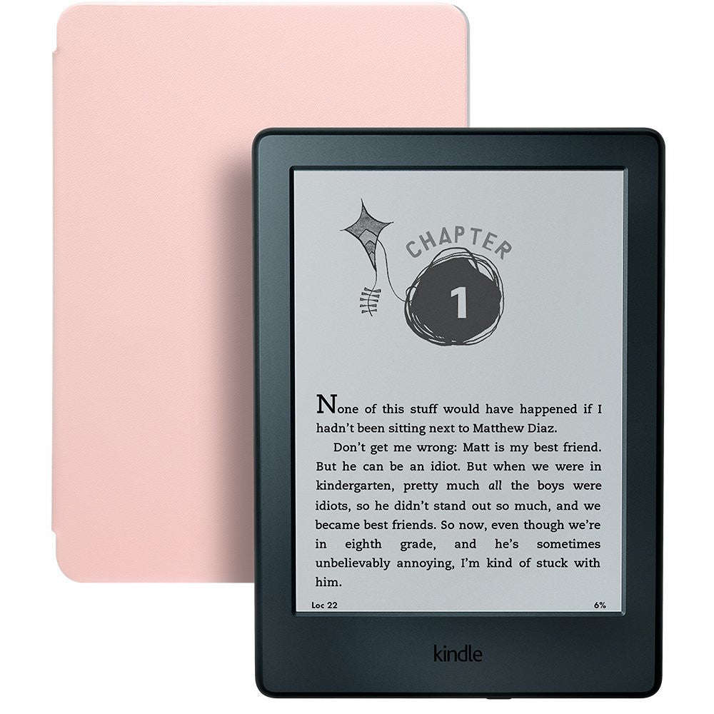 Kindle for Kids Bundle with the latest Kindle E-reader, Pink Cover