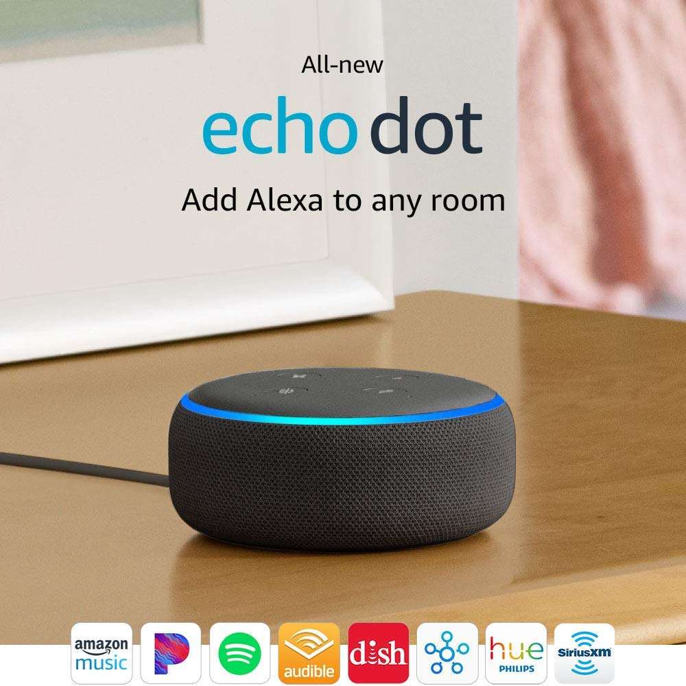 **FREE SHIPPING IN STOCK**Amazon Echo Dot (3rd Gen) - Smart speaker with Alexa - Charcoal