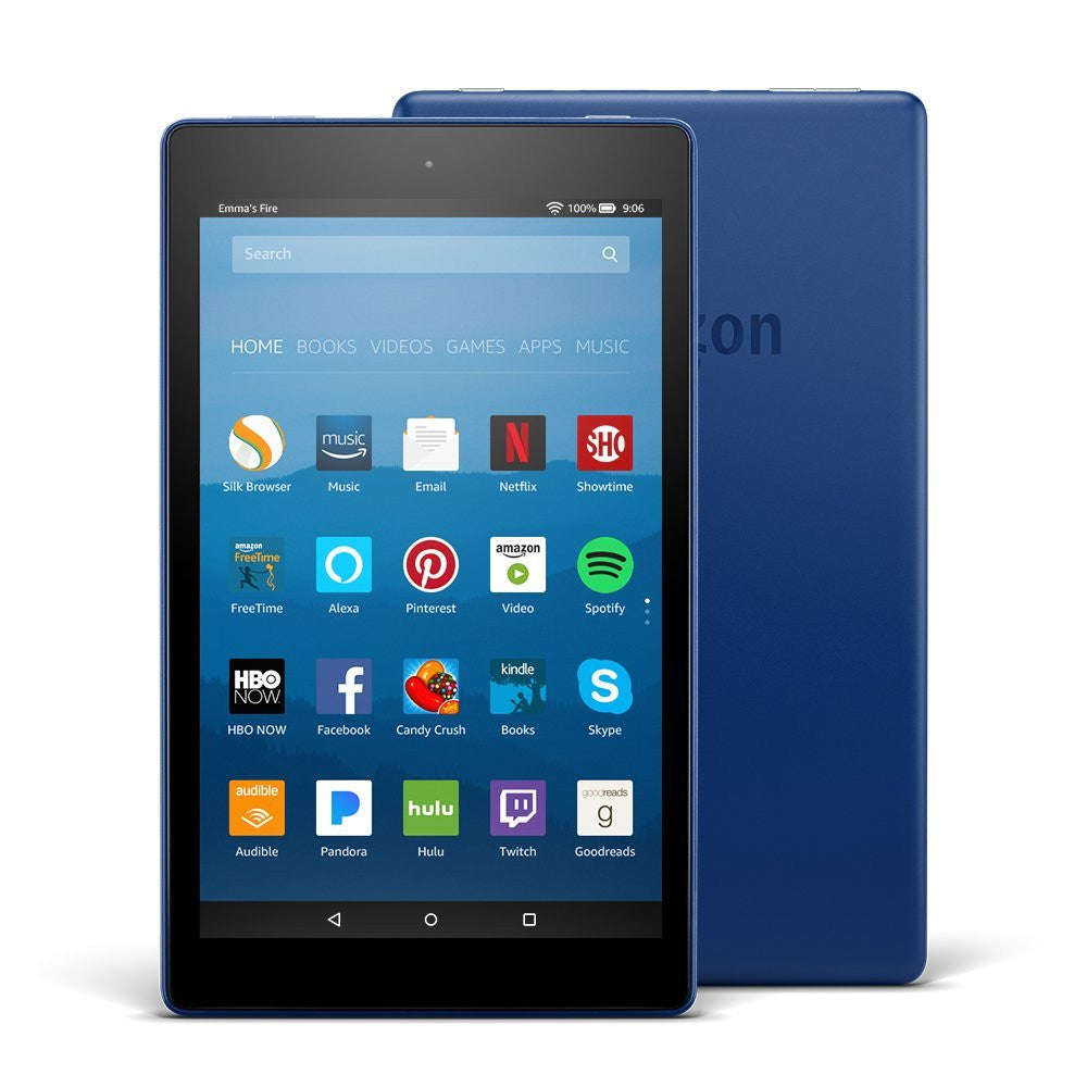 Fire HD 8 Tablet with Alexa, 8" HD Display, 16 GB, Marine Blue- with Special Offers