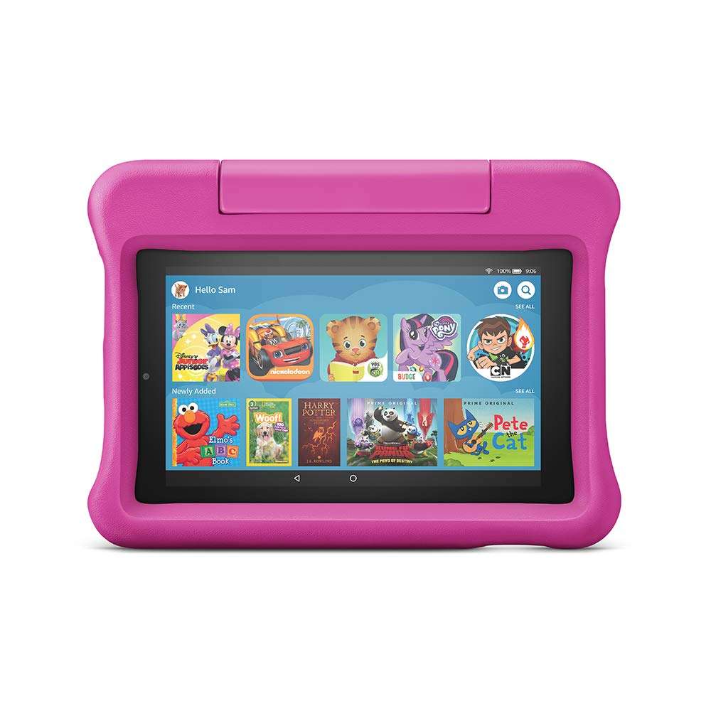 Fire 7 Kids Edition Tablet, 16GB Pink Kids Case 9th generation 2019 release
