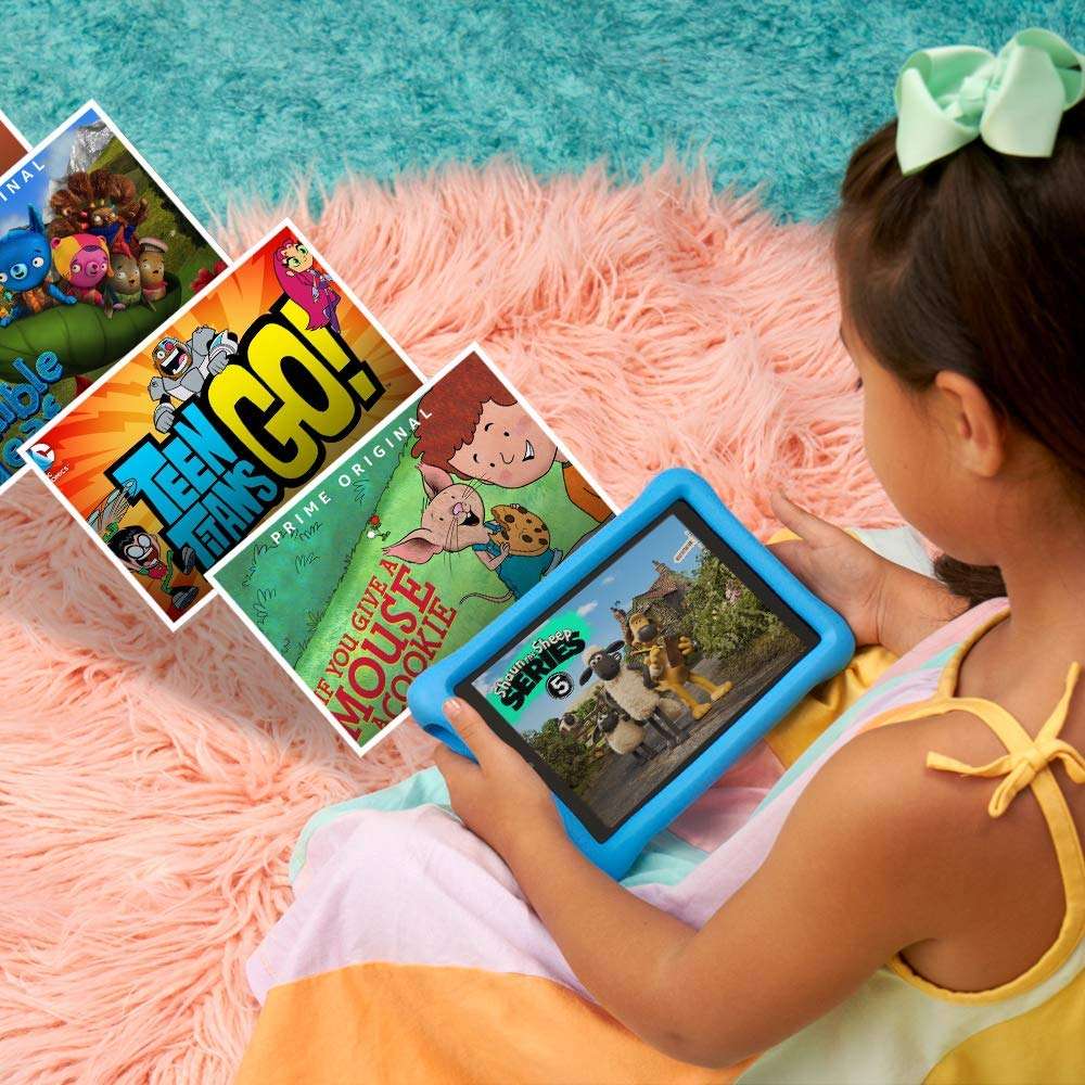 **FREE SHIPPING IN STOCK**Fire HD 8 Kids Edition Tablet, 8" HD Display 32GB Blue Kid-Proof Case