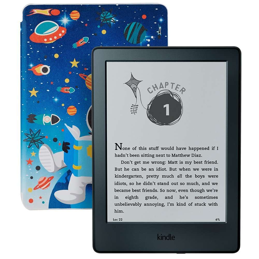 Kindle for Kids Bundle with the latest Kindle E-reader, Space Cover