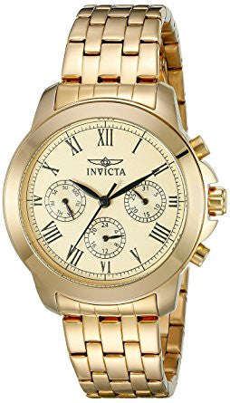 Invicta Women's watch 21654 Specialty Analog Display Swiss Quartz Gold-Plated