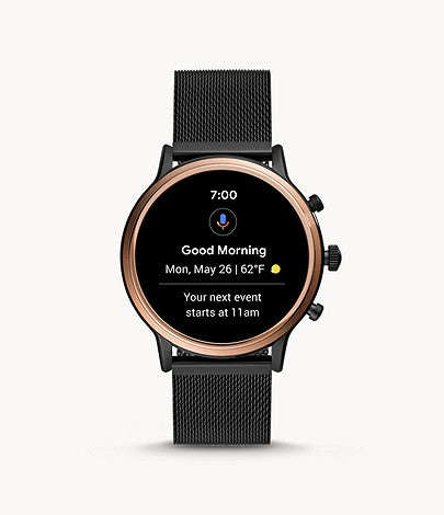 Fossil Gen 5 Carlyle  FTW6036 Stainless Steel Touchscreen Smartwatch with Speaker, Heart Rate, GP...