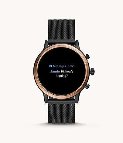 Fossil Gen 5 Carlyle  FTW6036 Stainless Steel Touchscreen Smartwatch with Speaker, Heart Rate, GP...