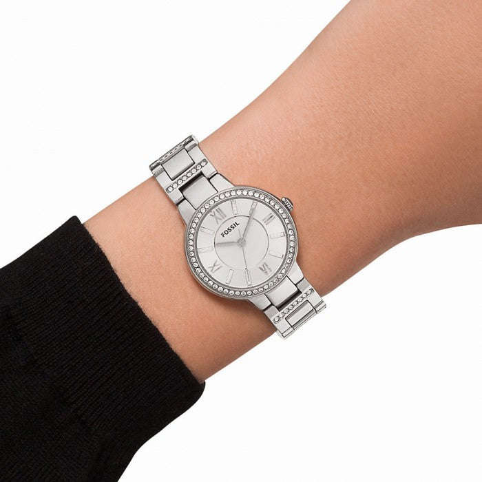 Fossil Ladies ES3282 Virginia Three-Hand Stainless Steel Watch