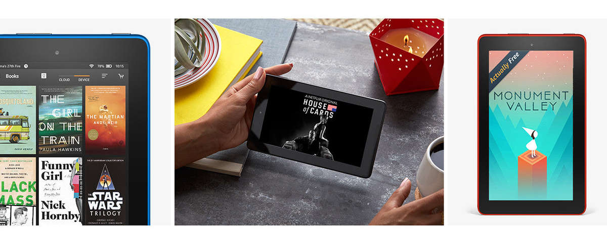 **FREE SHIPPING IN STOCK**Amazon Kindle Fire 7" 8GB - 5th Generation 2015 Model Black - WiFi