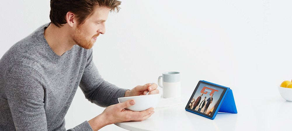 **FREE SHIPPING IN STOCK**Fire HD 8 Tablet with Alexa, 8" HD Display, 16 GB, Punch Red - with Spe...