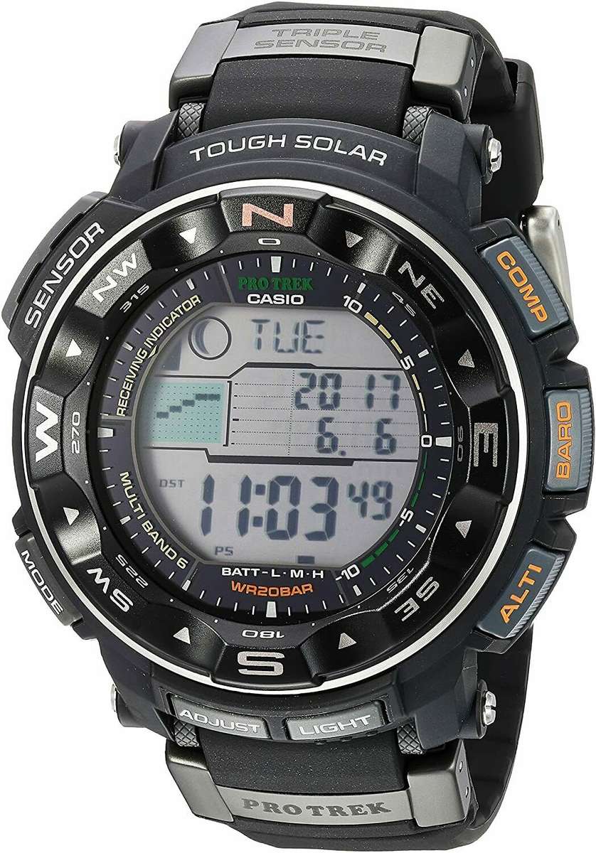 Casio ProTrek MultiBand 6 Atomic Solar AnaDigi TriSensor Dual LCD EXC PRW2500R