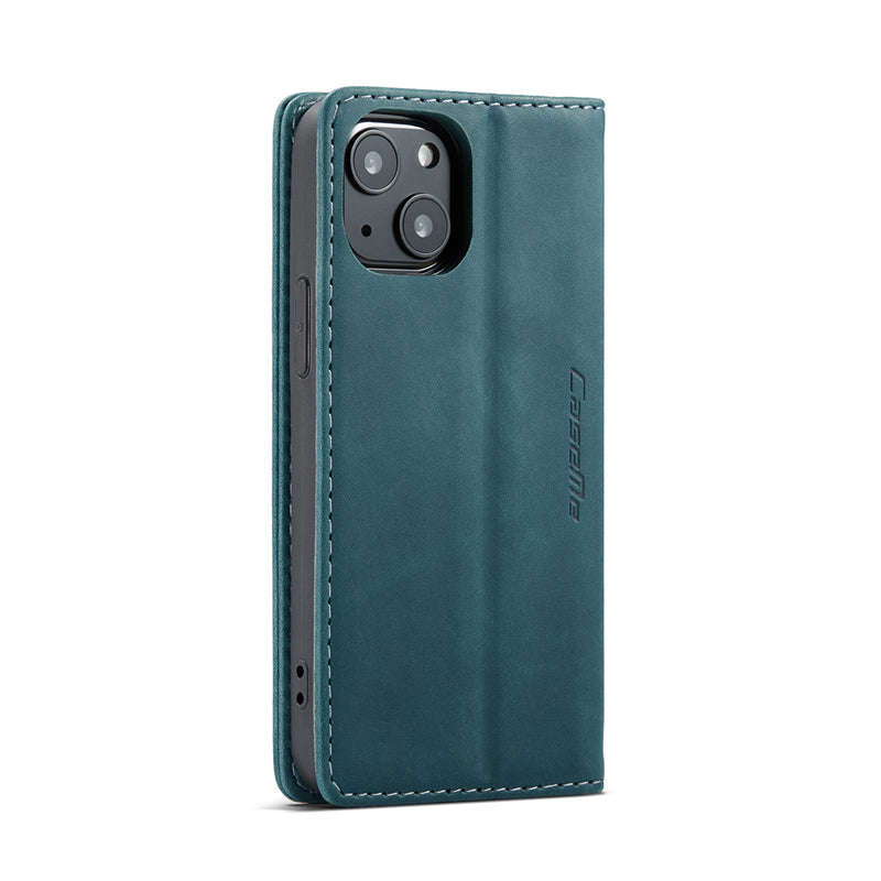 CaseMe-013 TPU Business Style Vintage Matte Horizontal Flap Leather Case for iPhone 13 Mini 5.4" ...