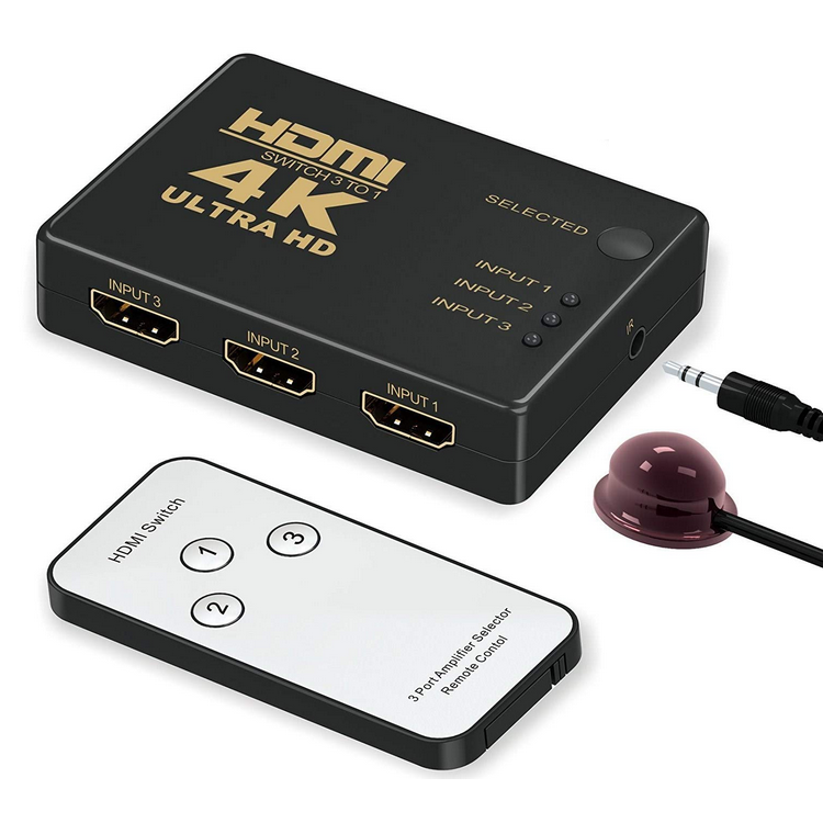 3 PORT HDMI SWITCH WITH IR