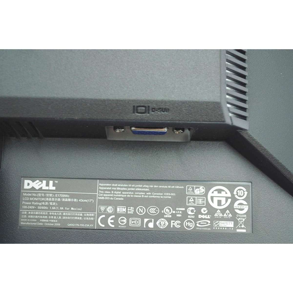 Dell E1709WC Black 17" HD Widescreen 1440 x 900 Refurbished Display Monitor (Refurbished / Used)