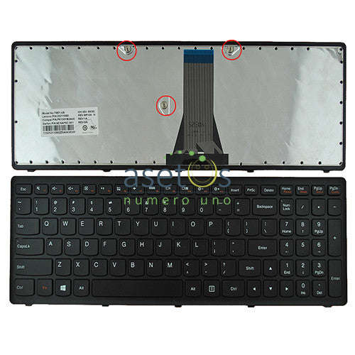 Lenovo IdeaPad FLEX 2-15, G505S, S500, S510, S510P Black Frame, Laptop Replacement Keyboard - US ...