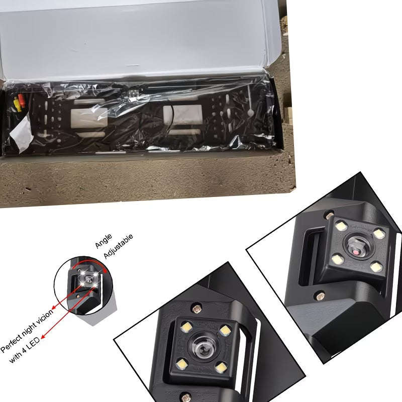 Car Rear View Camera EU European License Plate Frame Waterproof Night Vision LED light (10005069)