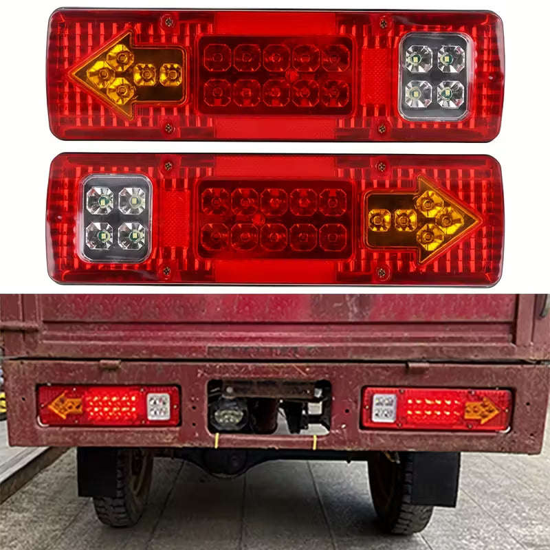 2pcs 12v-24v High Brightness Car and Truck LED Tail Light Set (10000799)