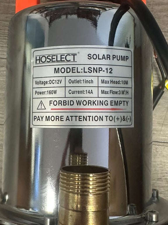 DC12V Hoselect Submersible Solar Pump 10M (10008225)