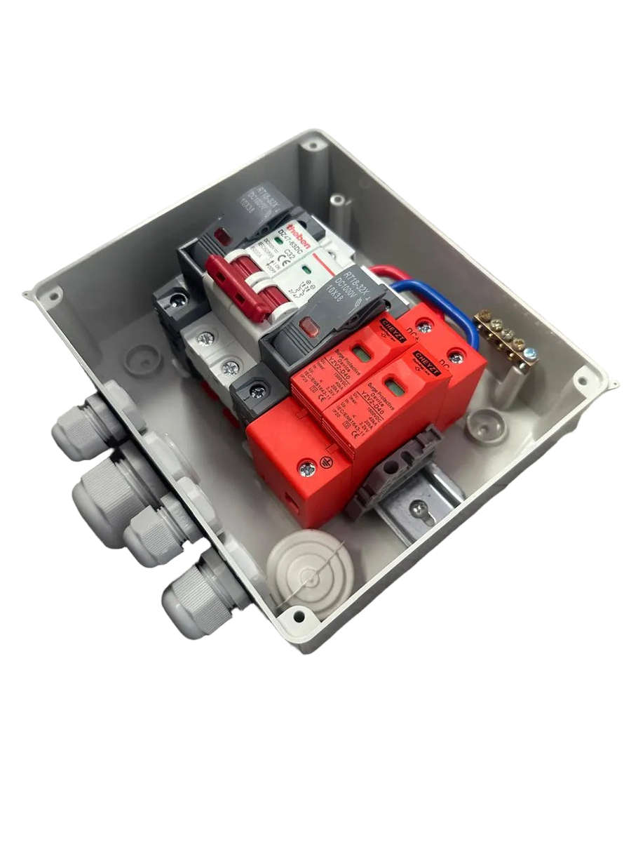 Solar photovoltaic PV DC Combiner Box Surge Lightning Protection 1 input 1 out DC 1000V (10008385)
