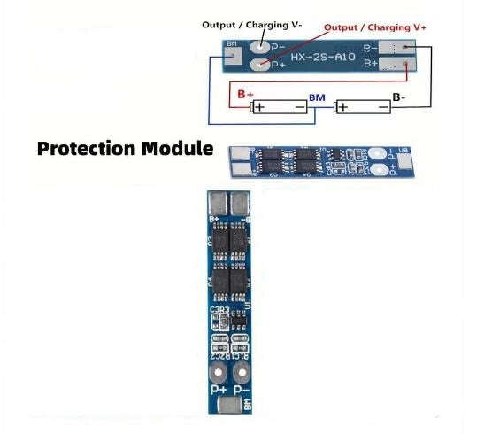 1pc 2S 7.4V 8.4V 8A Lithium Battery Protection Board BMS (10003496)
