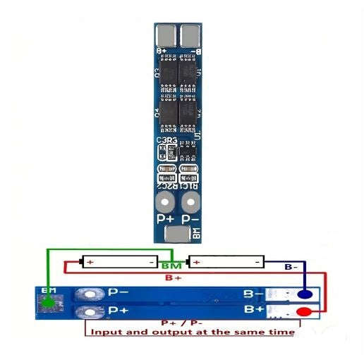1pc 2S 7.4V 8.4V 8A Lithium Battery Protection Board BMS (10003496)