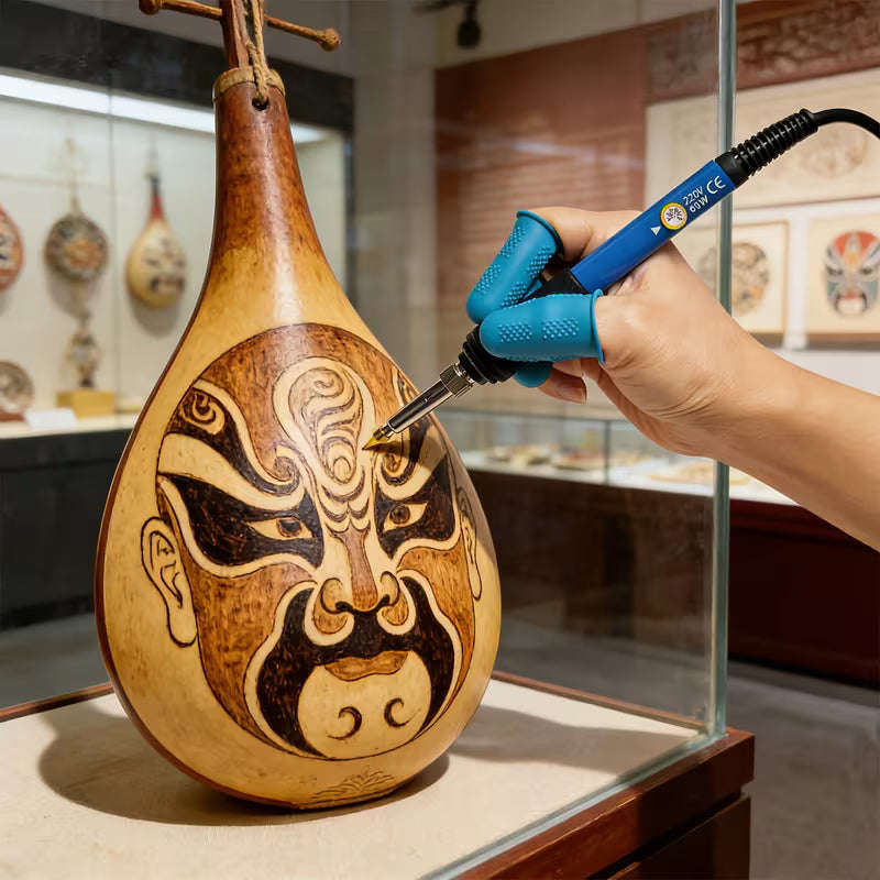 45Pcs 60W Adjustable Temperature Electric Soldering Pyrography Iron Set (10000458)