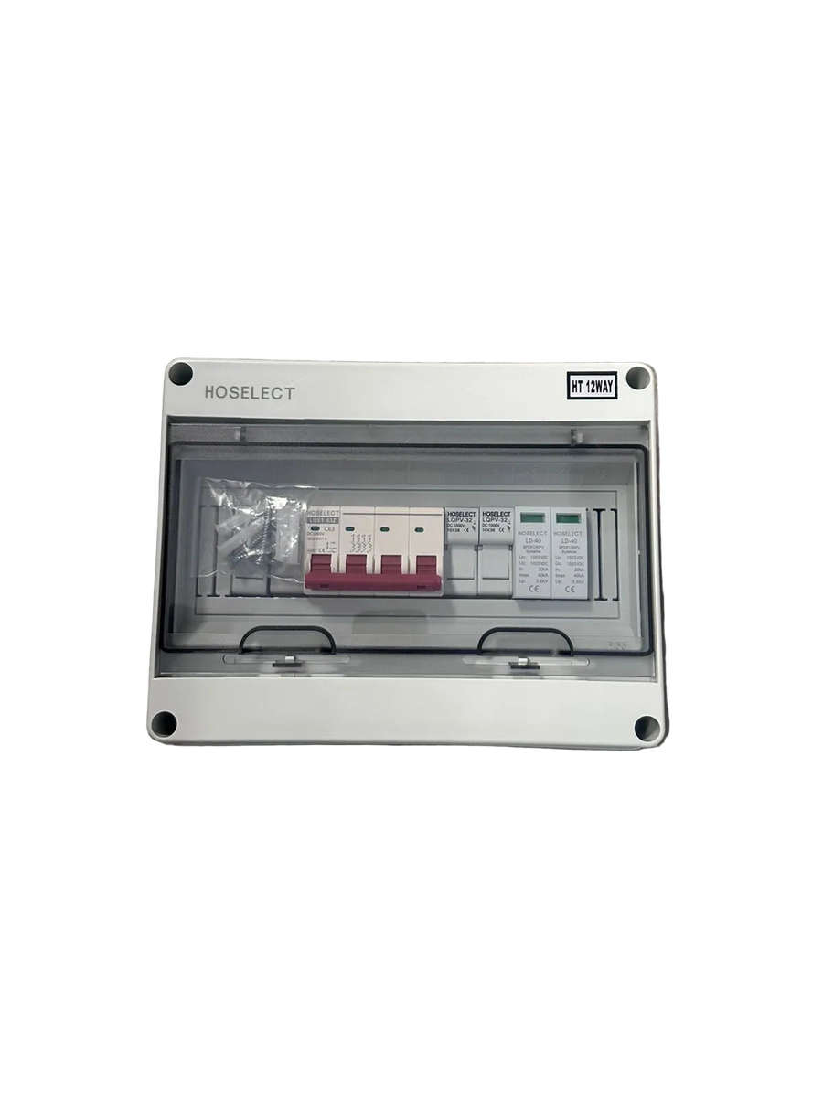 Solar photovoltaic PV DC Combiner Box Surge Lightning Protection 2 input 1 out DC 600V (10008167)