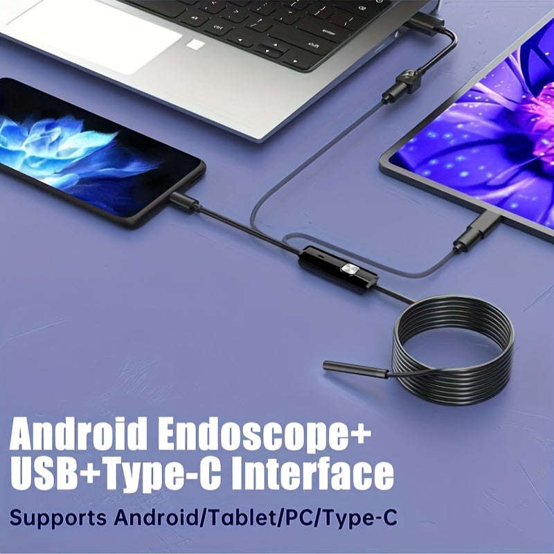 1Meter Cable 5.55mm Lens 3 in 1 Android Phone Endoscope (10007930)