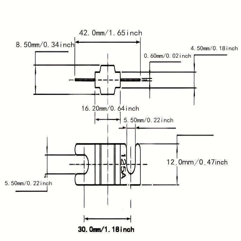 2Pcs YSS-MANL Mini Bolt-On Automotive Blade Fuses (2-Pack)