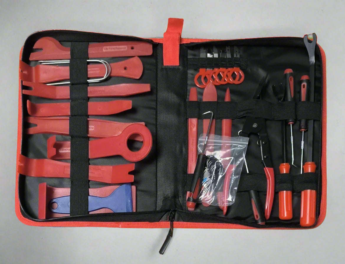 Car Stereo and Dashboard Trim Removal Toolkit in Nylon Bag