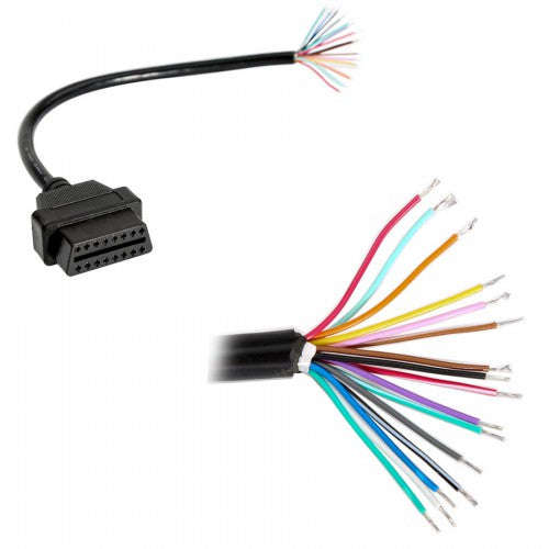OBD2 16pin Female Connector to Open OBD Cable - Essential Tool for Car Enthusiasts and Profession...