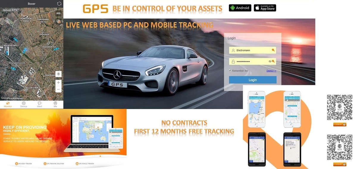 AT4 Long Life Battery DIY No-Contract Portable Mobile App GPS Tracker - Real-Time Tracking for Ve...