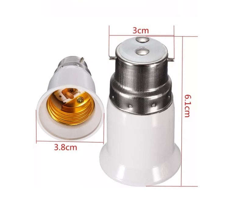 B22 to E27 LED Light Bulb Adapter