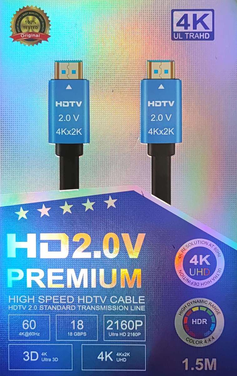 1.5m 4Kx2K HDMI Cable for Ultra HD 4K Resolution | Flexible and Reliable Connectivity  (10000277)