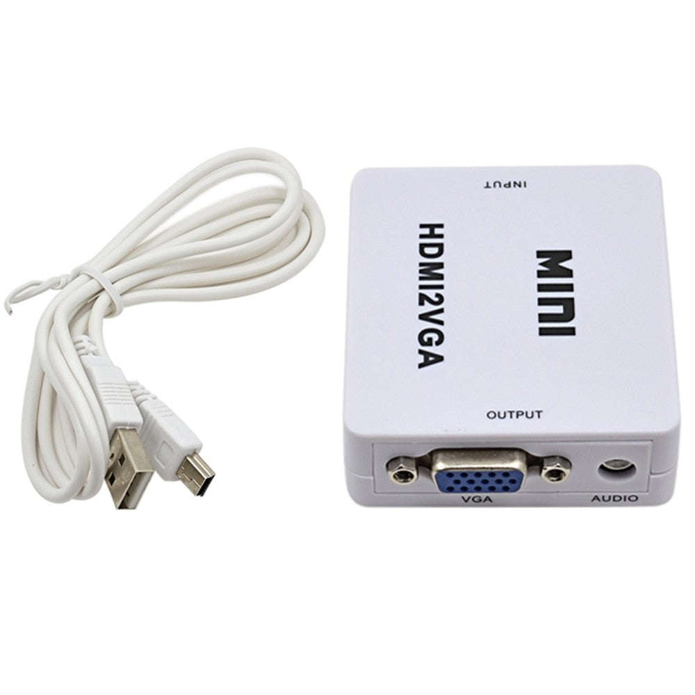 Mini HDMI to VGA Adapter + Audio Cable for XBOX360 for PS4/PS3 PC Computer to 1080P HDTV Display ...