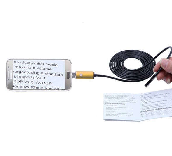 ANDOWL Q-HD211 2 In 1 Waterproof 5m Micro USB Endoscope Inspection Borescope Camera For Android/P...