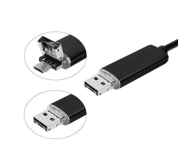 ANDOWL Q-HD211 2 In 1 Waterproof 5m Micro USB Endoscope Inspection Borescope Camera For Android/P...