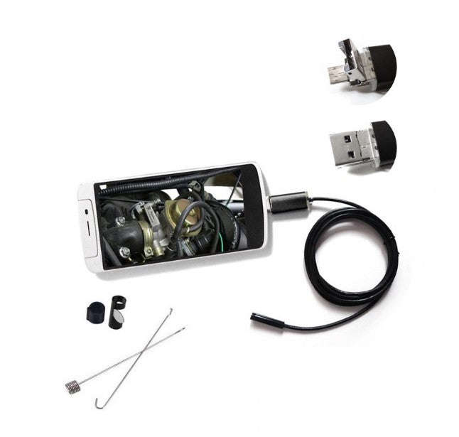ANDOWL Q-HD211 2 In 1 Waterproof 5m Micro USB Endoscope Inspection Borescope Camera For Android/P...