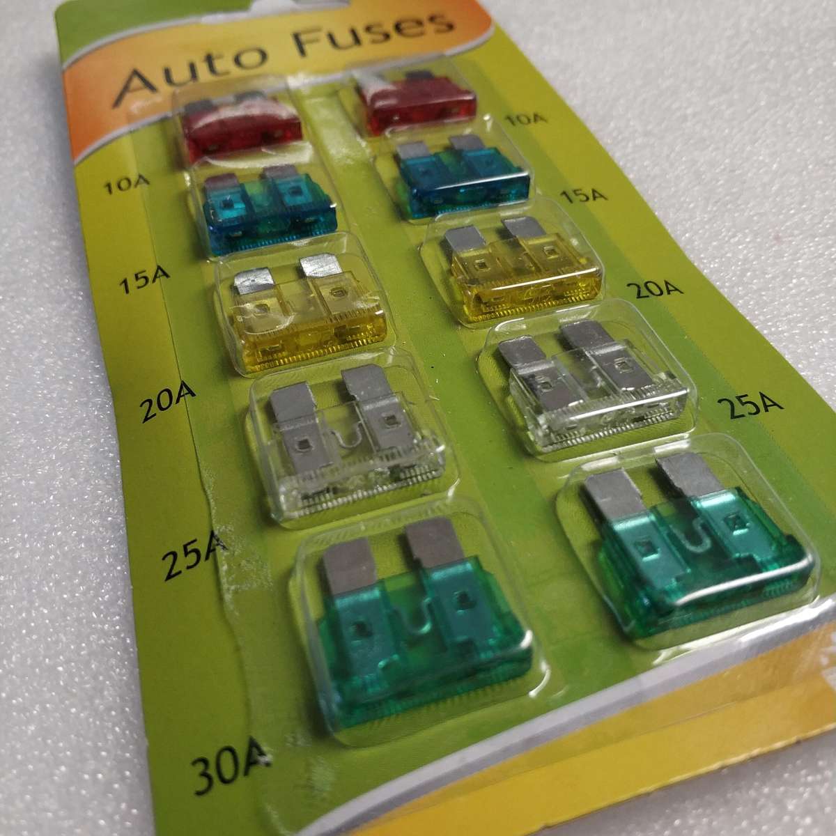 10pc Large Blade Fuse Kit for Vehicles