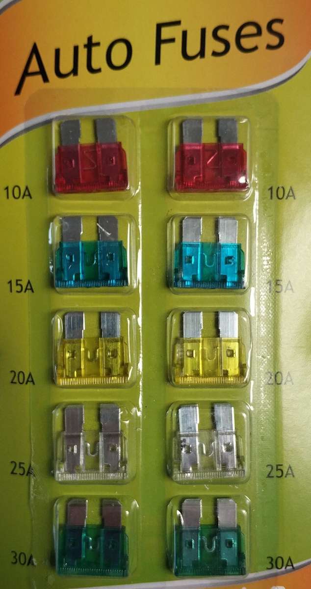 10pc Large Blade Fuse Kit for Vehicles
