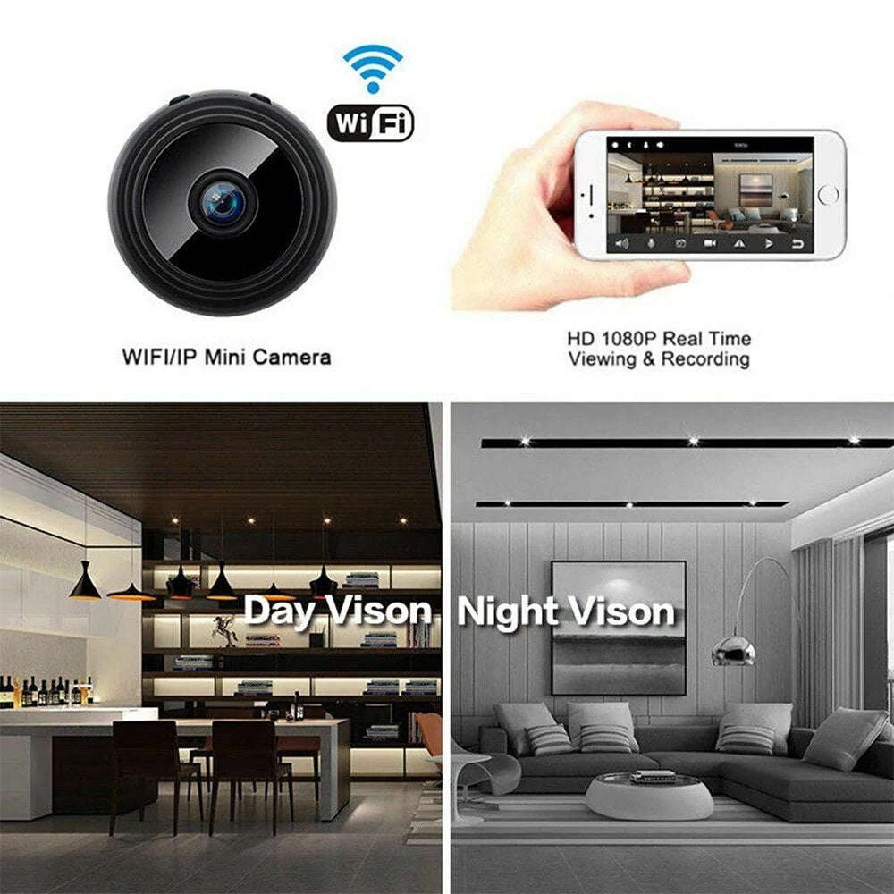 A9 1080P HD Mini Wireless WIFI IP Camera DVR - Compact and Versatile Surveillance Device with Rem...