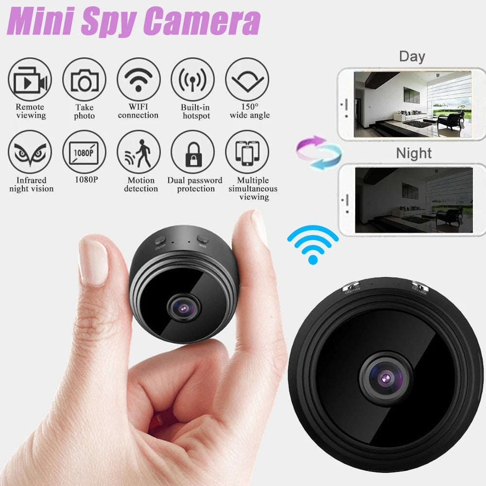 A9 1080P HD Mini Wireless WIFI IP Camera DVR - Compact and Versatile Surveillance Device with Rem...