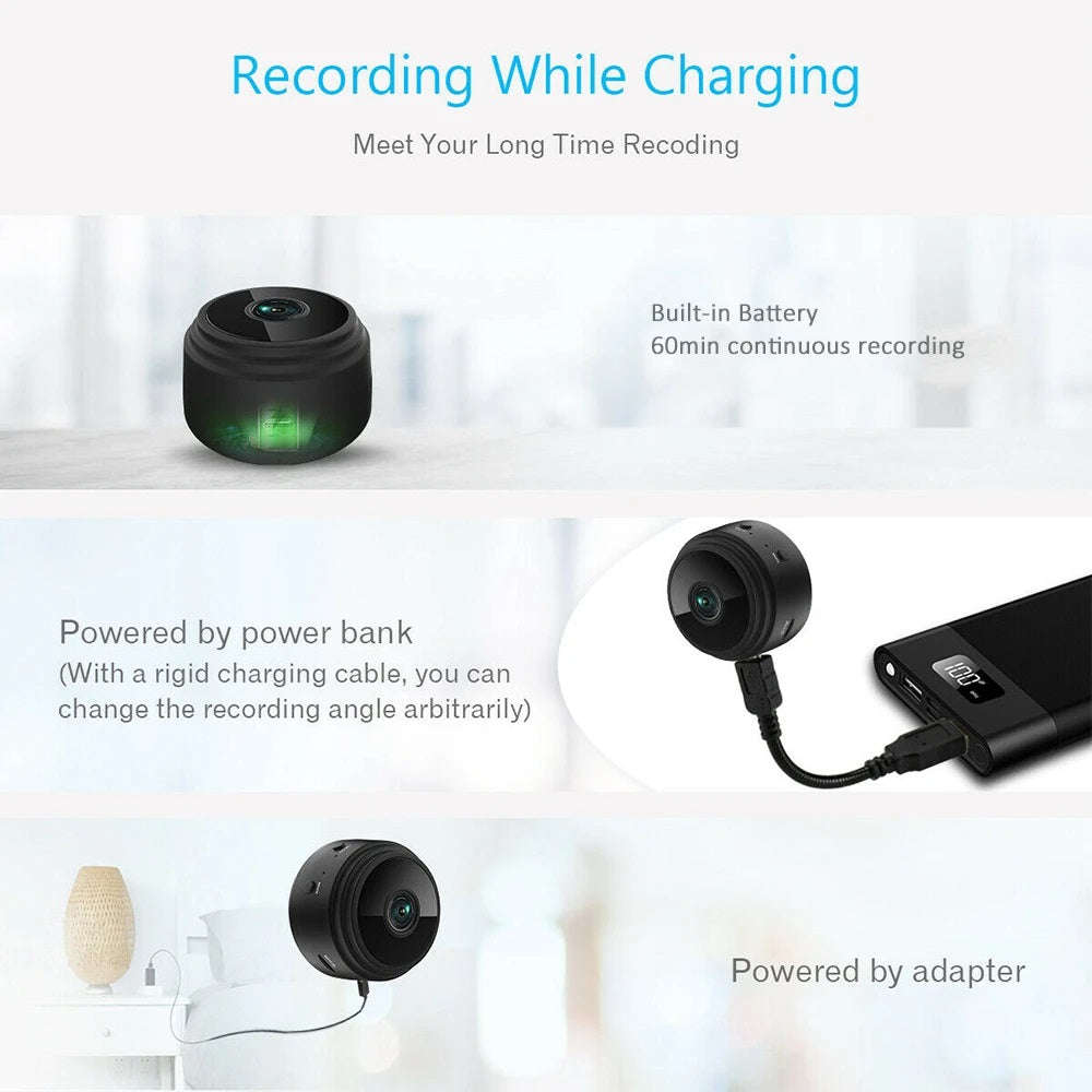 A9 1080P HD Mini Wireless WIFI IP Camera DVR - Compact and Versatile Surveillance Device with Rem...
