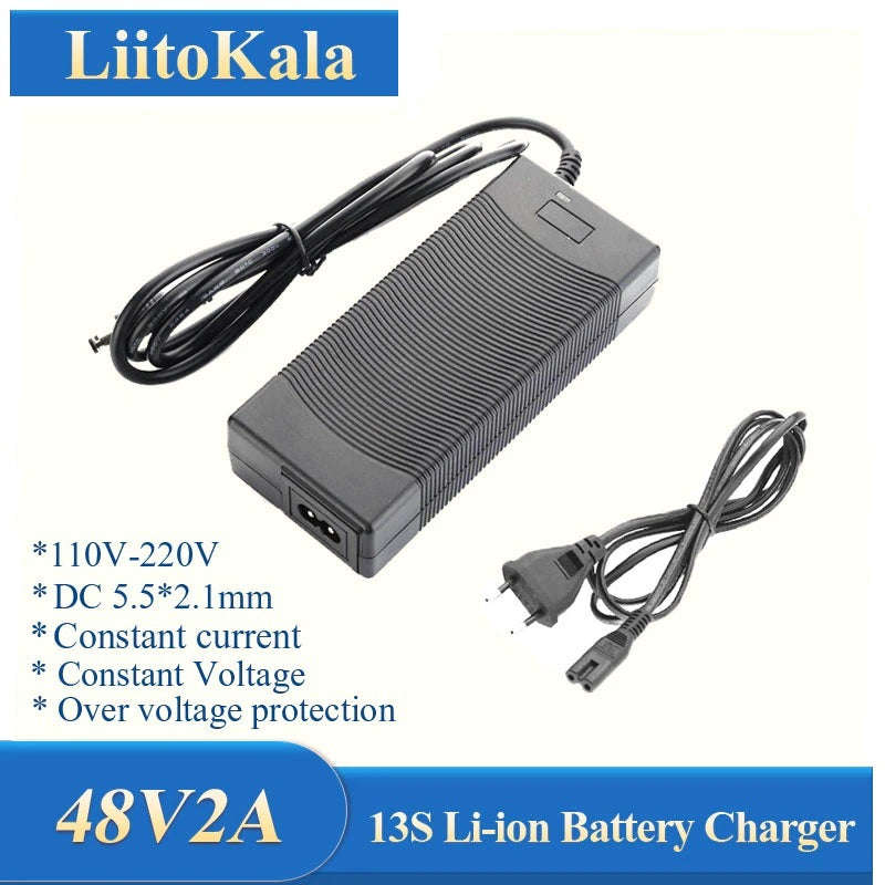 LIITOKALA 48V 2A 13S Lithium Battery Pack Charger - Efficient and Reliable Charging Solution (100...