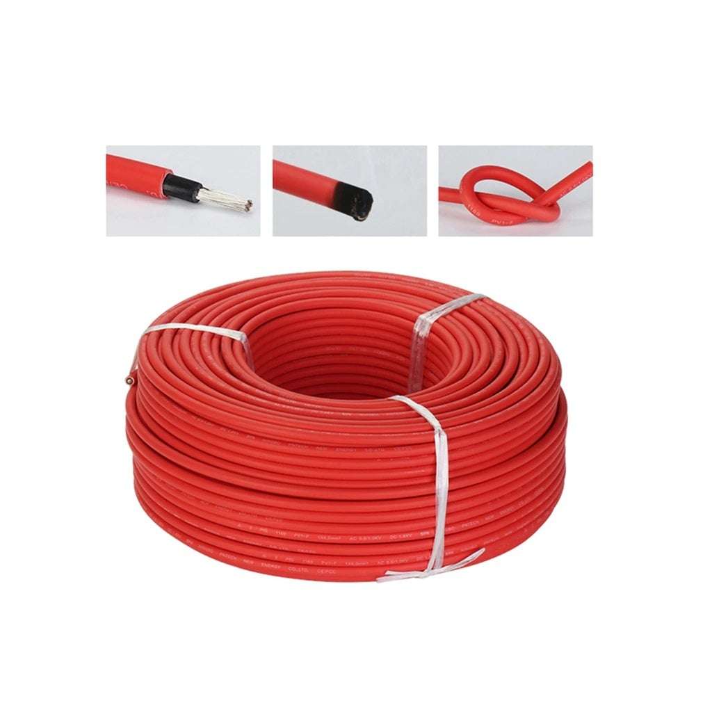 6mm2 Black PURE COPPER Flexible Solar Power Wire - Black (10004685)